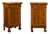 1800s Italian Walnut Bedside Cabinets with Giltwood Twisted Rope Motif, Pair For Sale