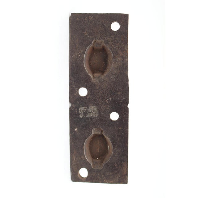 Traditional Mid 20th Century Reclaimed Black Cast Iron Wall Hook For Sale - Image 3 of 3