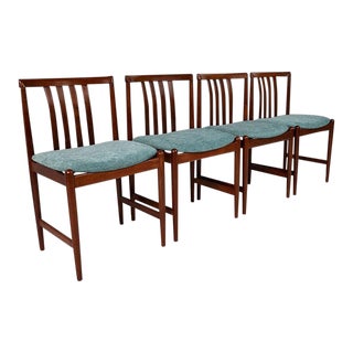 A Contoured Rosewood Danish Modern Dining Chairs After Arne Vodder, circa 1960 - Set of 4 For Sale