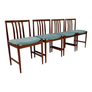 A Contoured Rosewood Danish Modern Dining Chairs After Arne Vodder, circa 1960 - Set of 4