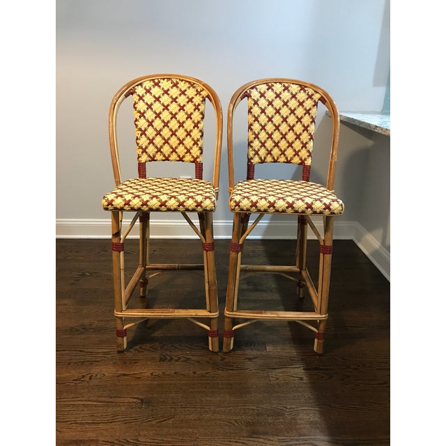 Maison Drucker French Bistro Bar Stools - A Pair | Chairish