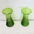 Victorian English 19th Century Pair of Large Green Bulb Vases For Sale - Image 3 of 8