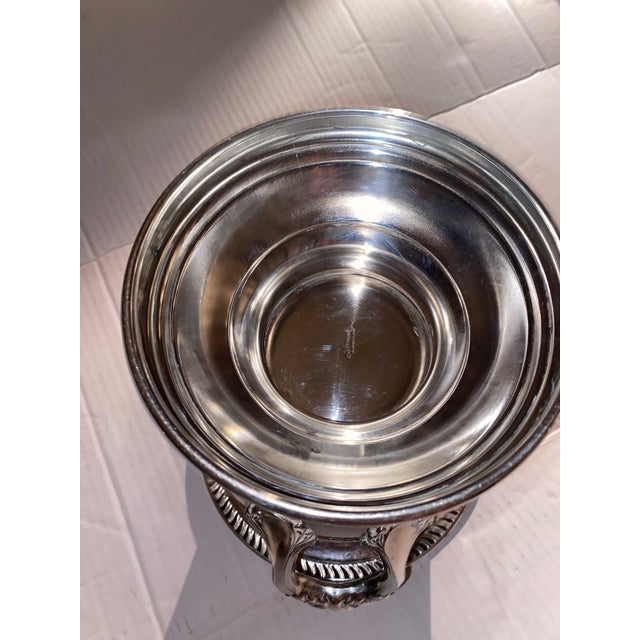Vintage Leonard Hollywood Regency Silver-Plated Trophy Champagne Bucket Urn For Sale - Image 9 of 12