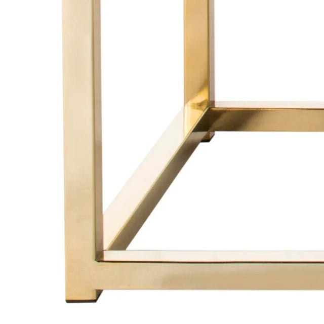 Velvet Bench in Black & Brass For Sale In Philadelphia - Image 6 of 7