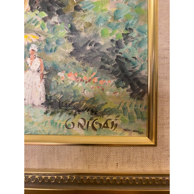 1990s 1990s Pair of Impressionist Seaside Paintings Signed Grigah, Framed For Sale - Image 5 of 7