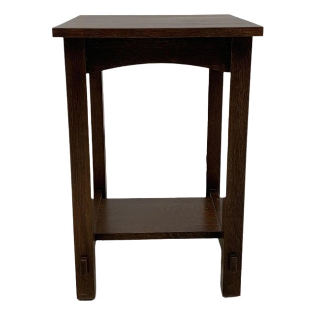 Mission Mortise and Tenon End Table Walnut Stain For Sale