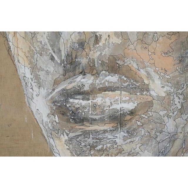 Textile Mart Visser, Untitled, 2017, Mixed Media on Theatre Canvas, Framed For Sale - Image 7 of 18