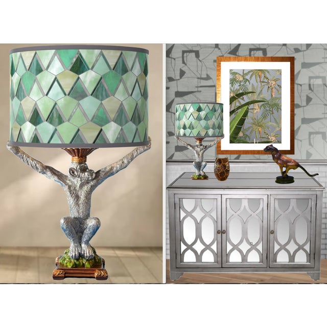 Vintage Chrome Tone Chimpanzee Table Lamp For Sale - Image 11 of 12