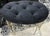 Hollywood Regency 1990s Tufted Vanity Stool For Sale - Image 3 of 5
