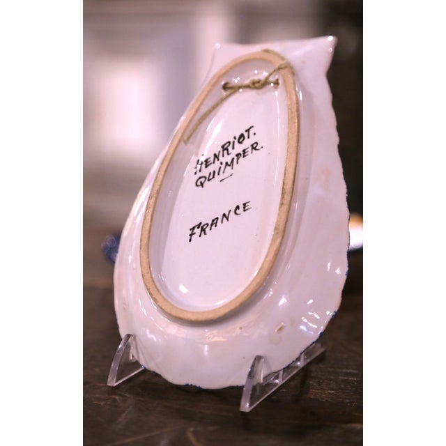 Early 20th Century French Painted Faience Henriot Quimper Dishes- Set of 4 For Sale - Image 10 of 12