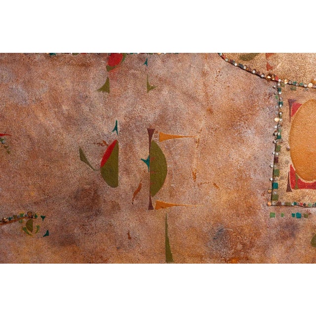1980s Joe Downing Mixed Media Rawhide Painting For Sale - Image 12 of 12