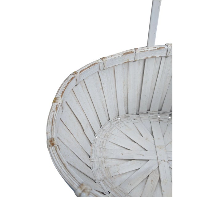 Vintage Hand Painted Tulip Easter Basket With Handle For Sale - Image 12 of 14