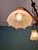 Antique Art Nouveau Chandelier in Brass and Scalloped Frosted Glass, 1890s For Sale - Image 15 of 16