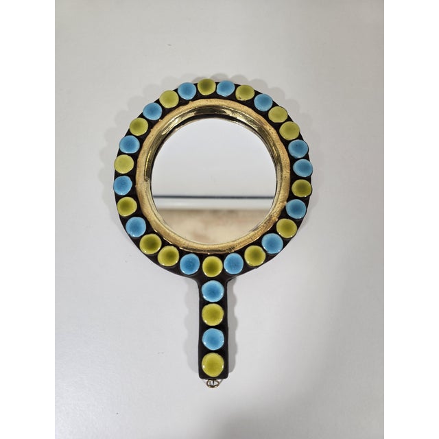 Mid-Century Modern Cléo Hand Mirror by Mithé Espelt, 1950s For Sale - Image 3 of 9