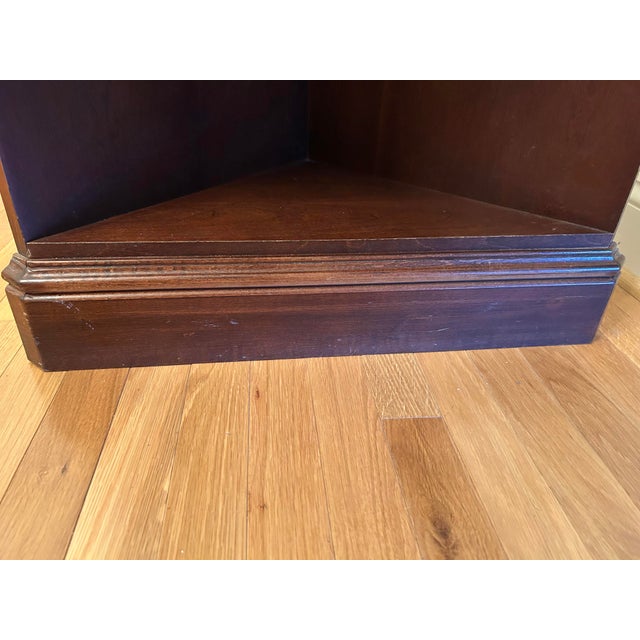 Vintage Hooker Furniture Illuminated Traditional Cherry Open Corner Cabinet For Sale In Washington DC - Image 6 of 10