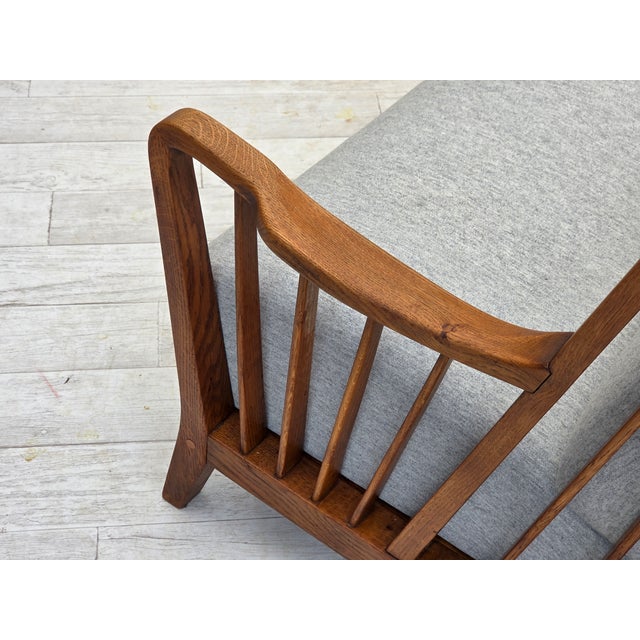 Wood Vintage Scandinavian Two-Seater Sofa in Oak, 1950s For Sale - Image 7 of 18