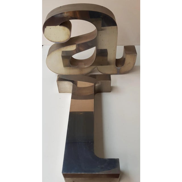 LA LUCE 3-D Aluminium Letters, Set of 6 For Sale - Image 4 of 8