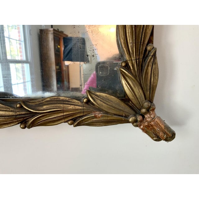 Vintage Rococò Style Gilt Wood Rectangular Wall Mirror For Sale In New York - Image 6 of 9