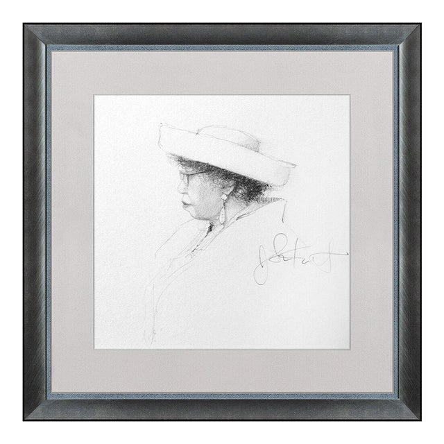 Late 20th Century Sunday Best Figurative Drawing, Jonathan Knight For Sale
