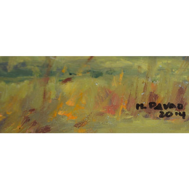 Contemporary Countryside Cabin - 2014 Original Oil by Maria Pavao Hadsell For Sale - Image 3 of 3