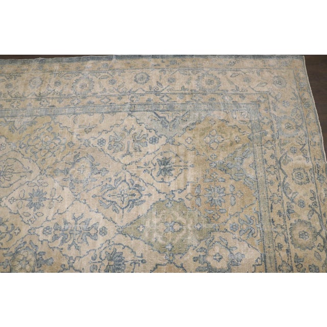 Blue Early 20th Century Lovely Blue Tan Chinese Geometric Rug - 10' x 13'3" For Sale - Image 8 of 12