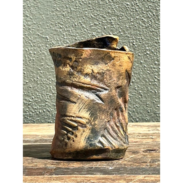 Vintage Original Studio Pottery Vase For Sale - Image 10 of 12