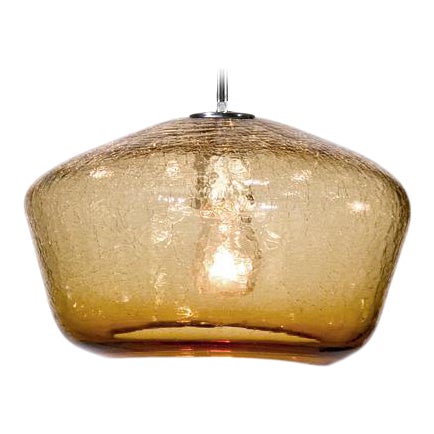 Galaxy Pendant Light from the Boa Lantern Collection in Amber For Sale