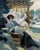 Original watercolor by Walter Farndon, featuring a seated woman in a sunlit garden. Soft impressionist brushwork,...