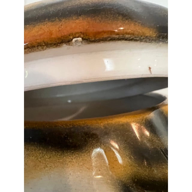 Ceramic 1960s Hand Painted Tiger Cookie Jar For Sale - Image 7 of 9
