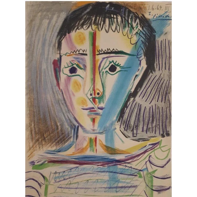 After Pablo PICASSO, Man in a Sailors Shirt, Lithograph For Sale - Image 7 of 7
