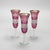 Three Antique Bohemian Rose Floral Cut to Clear Crystal Champagne Flutes For Sale - Image 4 of 6