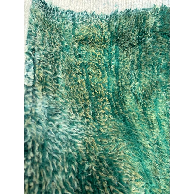 Early 21st Century Vintage Green Beni Mrirt Grid Pattern Rug, 2010s For Sale - Image 5 of 11