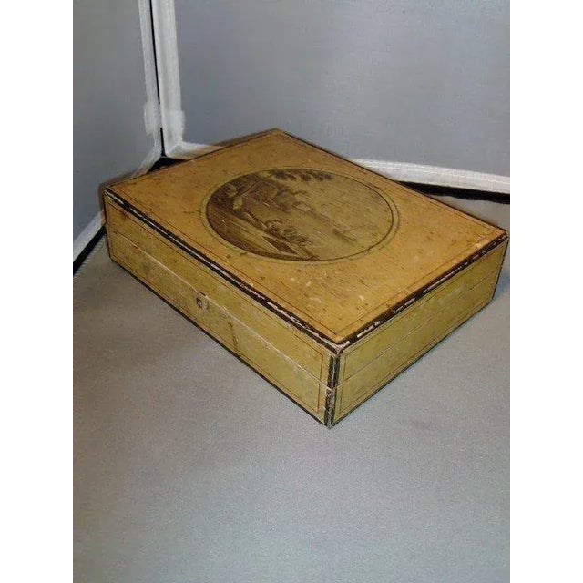 18th Century Early 19th Century Grand Tour Painted Boite de Spa or Jolité Jewelry Sewing Trinket Box For Sale - Image 5 of 7