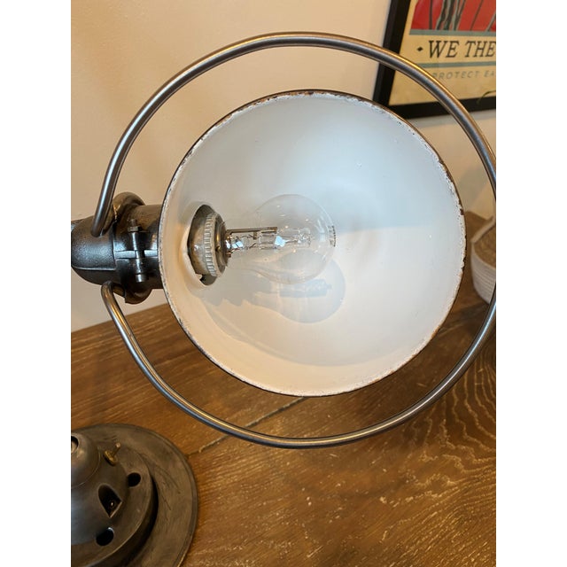 Gray Industrial Graphite Lamp by Jean-Louis Domecq for Jieldé, 1950s For Sale - Image 8 of 18