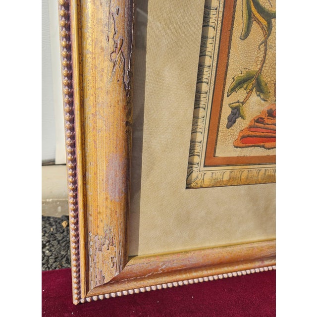 1990s 1990s Ethan Allen Custom Distressed Frame Art Renaissance Pnl Filigree For Sale - Image 5 of 9