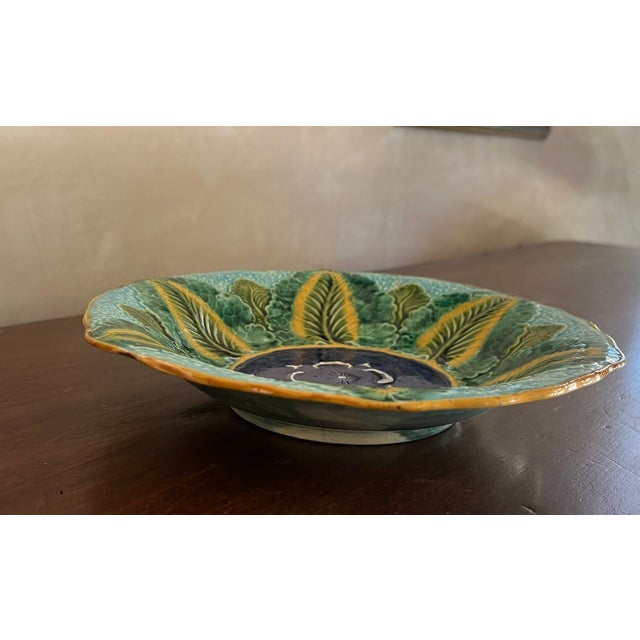 Wedgwood Wedgwood Majolica Bowl by Wedgwood, C. 1880's For Sale - Image 4 of 10