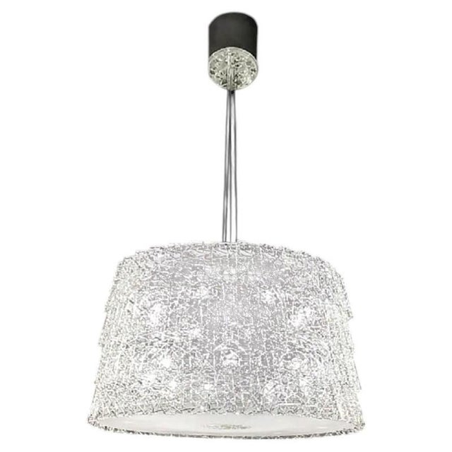 Metal Collection Regina Di Ghiaccio Pendant Light in Metal and Crystal by Jago For Sale - Image 7 of 7