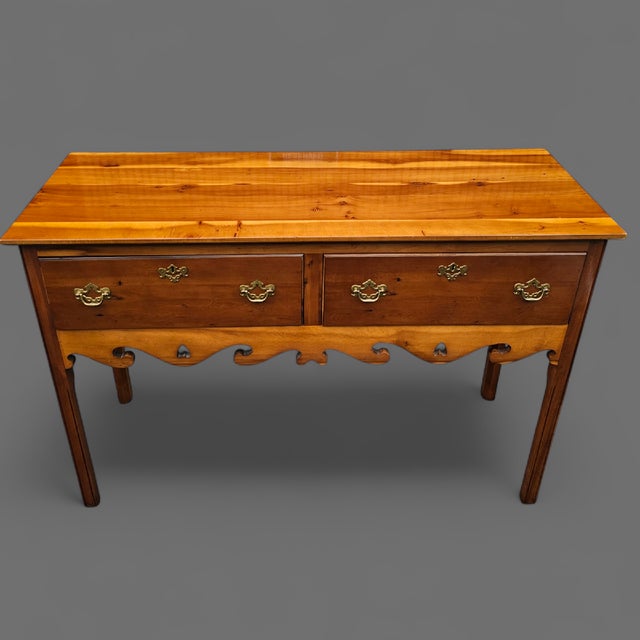 Traditional Wright Table Company George III Style Yew Wood Two-Drawer Sideboard For Sale - Image 3 of 8