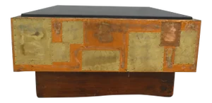 Large 70's Brutalist Mid Century Paul Evans Style Sofa Table