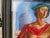 Ruby Red Raoul Pene Du Bois Painting "Renaissance Prince " Mid Century For Sale - Image 8 of 10