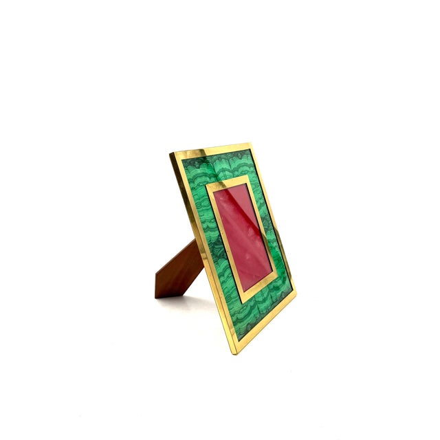 Mid-Century Modern Mid-Century Faux Malachite Picture Frame, Italy 1970s For Sale - Image 3 of 12
