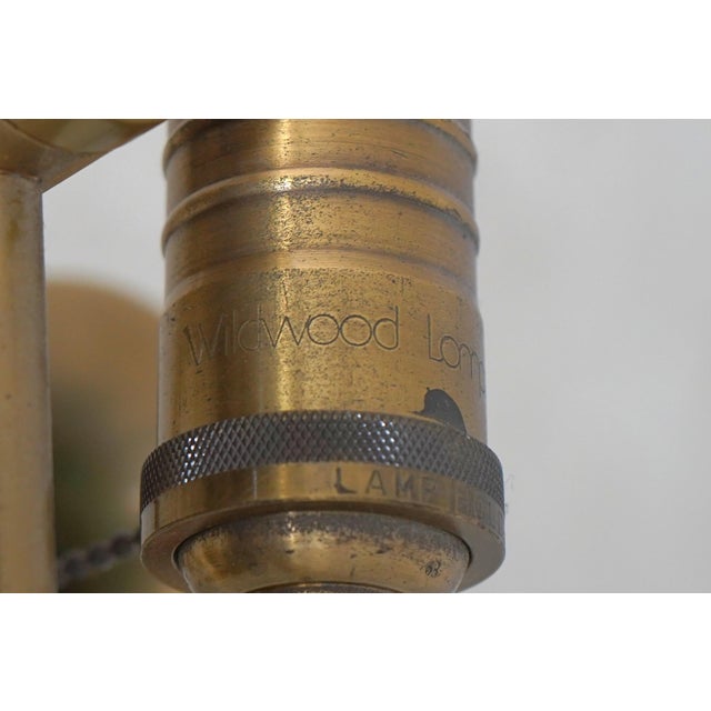 Metal 1980s Wildwood Brass Trumpet Arm Floor Lamp For Sale - Image 7 of 12