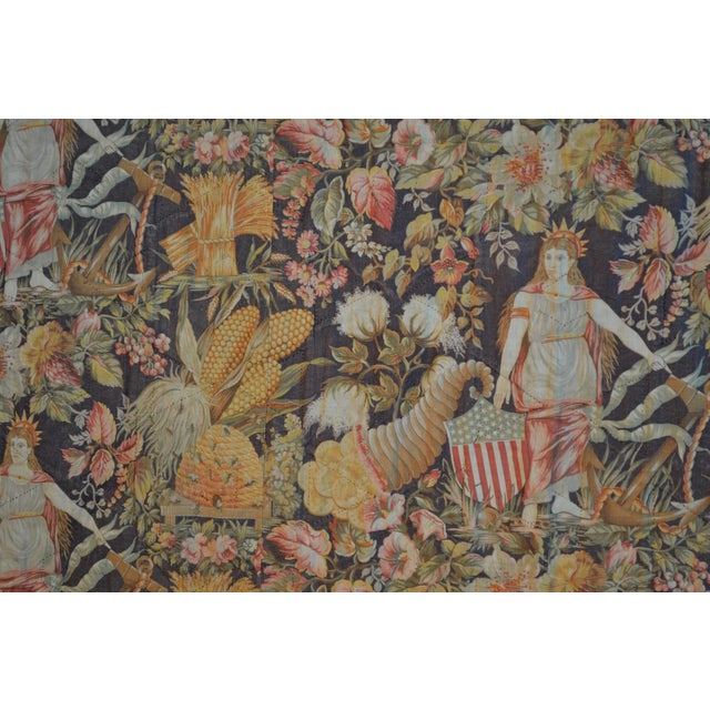 American Vintage Wall Hanging, Large 63x78 For Sale - Image 3 of 9