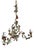 Italian Florentine Tole Chandelier, 1950s For Sale