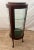 Brown Antique Corner China Cabinet Round Shape Curio Wavy Glass Two Shelves Mahogany For Sale - Image 8 of 15