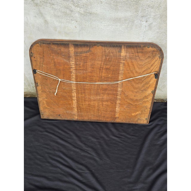 920 Walnut Rectangular Wall Beveled Edge Mirror. For Sale - Image 15 of 17