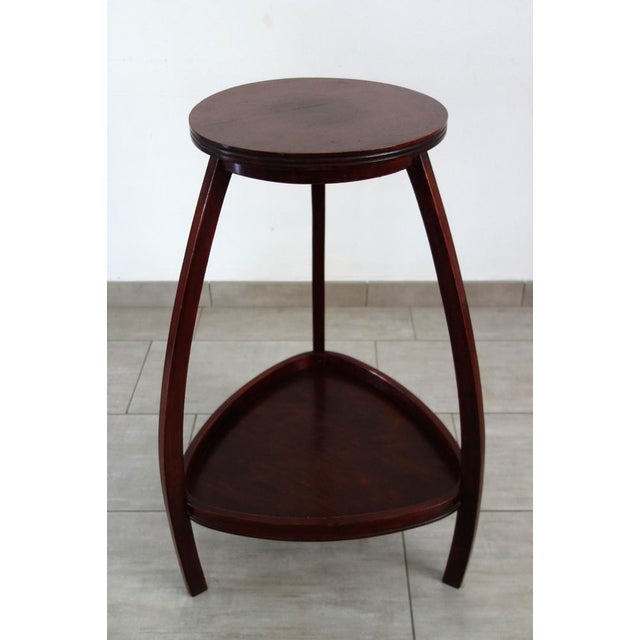 A rare plant stand signed Thonet and attributed to Otto Wagner, circa 1900. The stand is made of bent beechwood, stained...