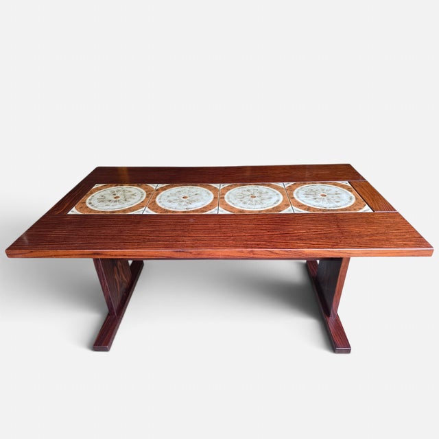 1970s 1970s Attributed Ox Art Danish Rosewood Tile Drop Leaf Dining Table For Sale - Image 5 of 11