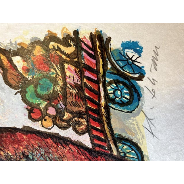 Theo Tobiasse, The Road Was a Grand Theater, Lithograph on Japanese Paper For Sale - Image 4 of 6