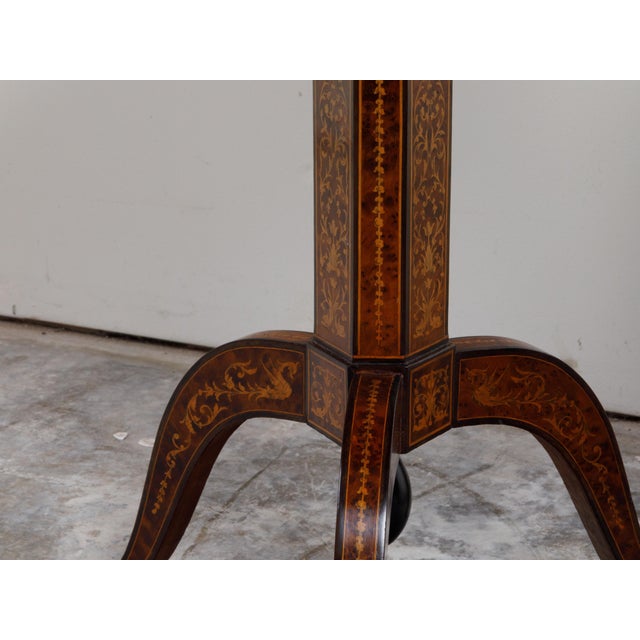 Pair of Italian Sorrento 19th Century Side Tables with Mythological Marquetry For Sale - Image 10 of 12